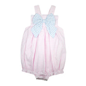 Plaid Bow Bubble Sunsuit
