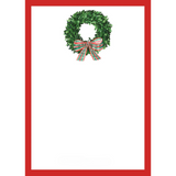 Wreath with Tartan Bow Christmas Notepad