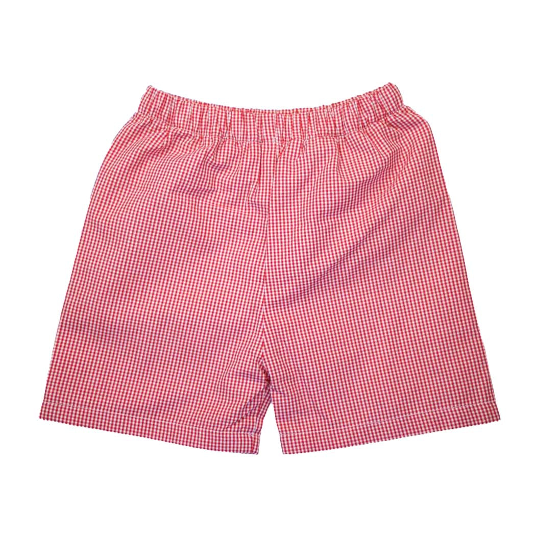 Liam Red Gingham Shorts