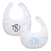 Blue RicRac Burp Cloth & Bib Set