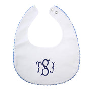Blue RicRac Burp Cloth & Bib Set