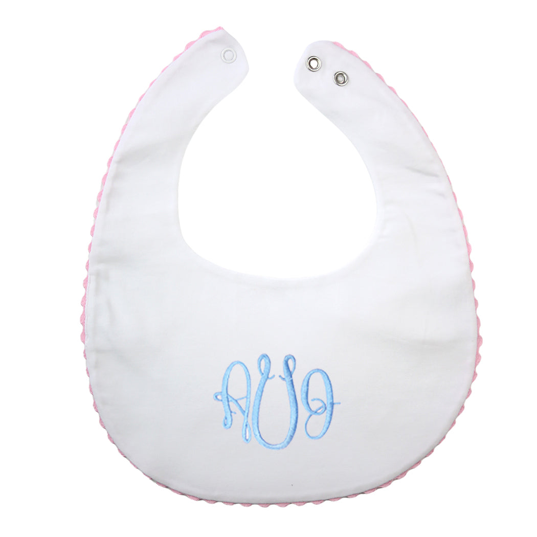 Pink RicRac Burp Cloth & Bib Set
