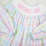 Birthday Girl Rainbow Plaid Bloomer Set