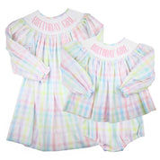 Birthday Girl Rainbow Plaid Bloomer Set