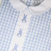 Blue Gingham Easter Bunny Sleeveless Dress