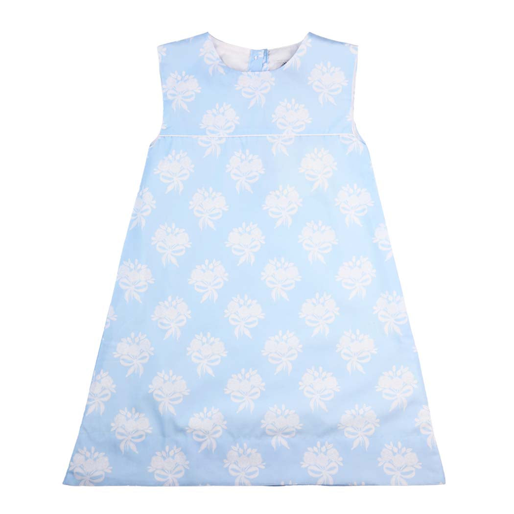 Forget Me Knot Sleeveless Blue Floral Dress