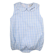 Blue Gingham Boys Bubble
