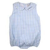 Blue Gingham Boys Bubble