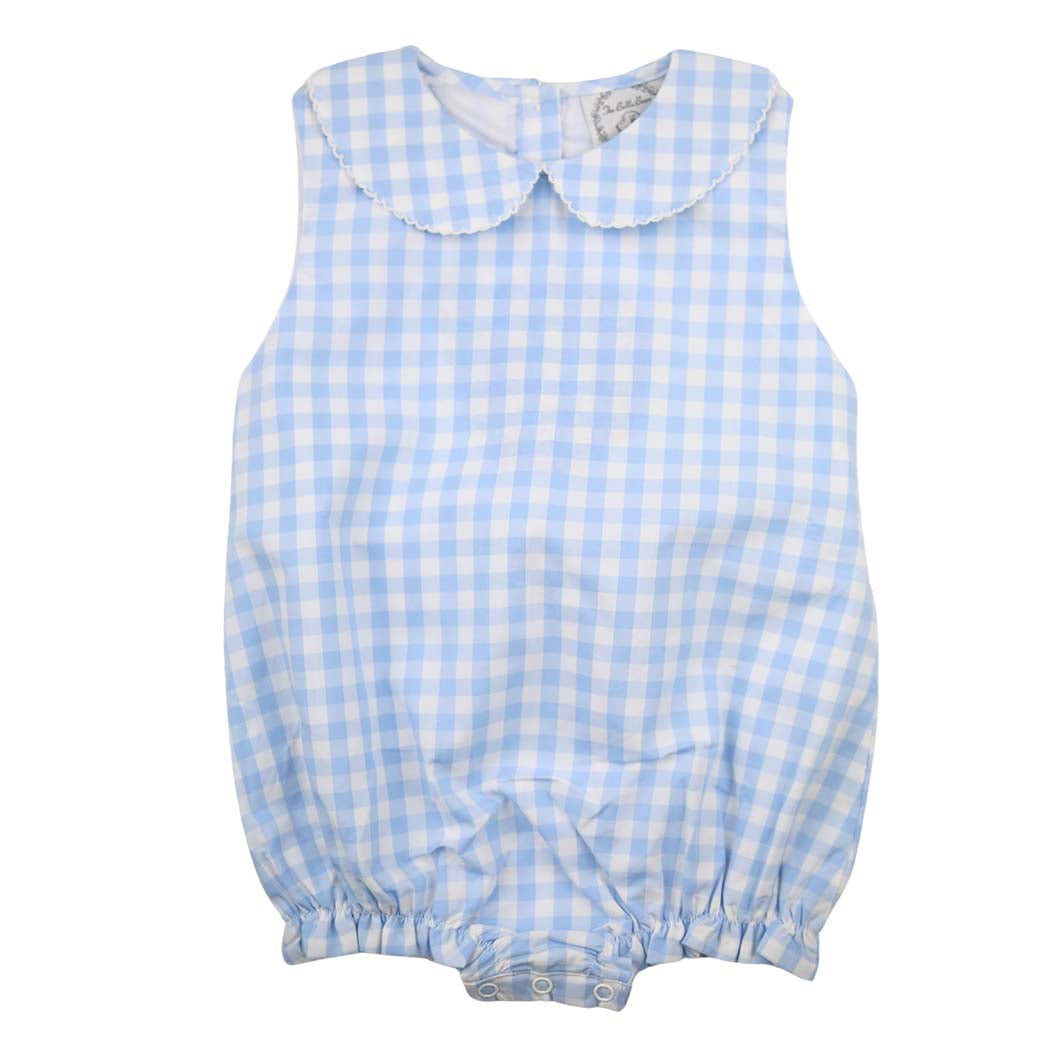 Blue Gingham Boys Bubble