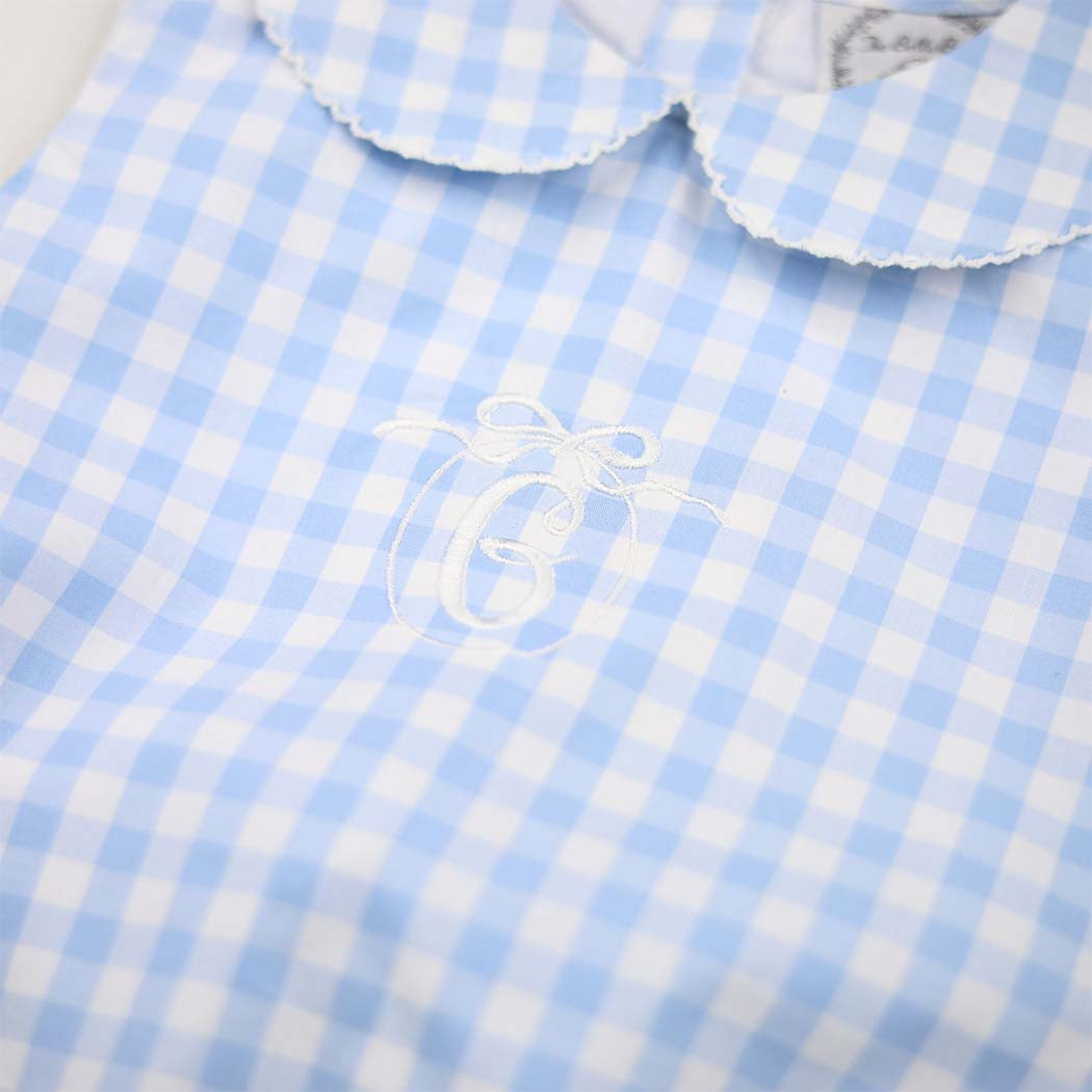 The Bella Bean | Blue Gingham Bunny Dress for Easter