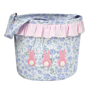 Personalized Blue Floral Bunny Easter Bucket