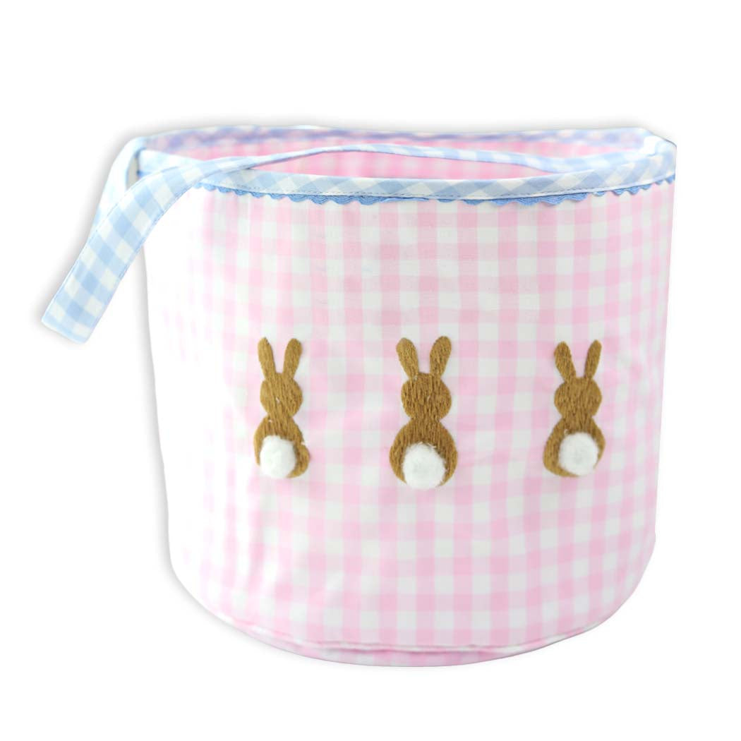 Pink Personalized Bunny Easter Bucket