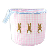 Pink Personalized Bunny Easter Bucket