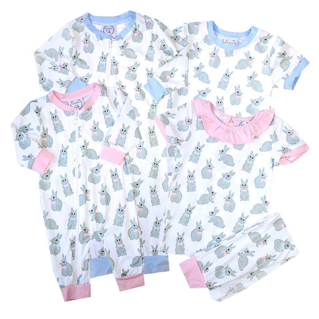 Boys Easter Bunny Knit Zippy Romper