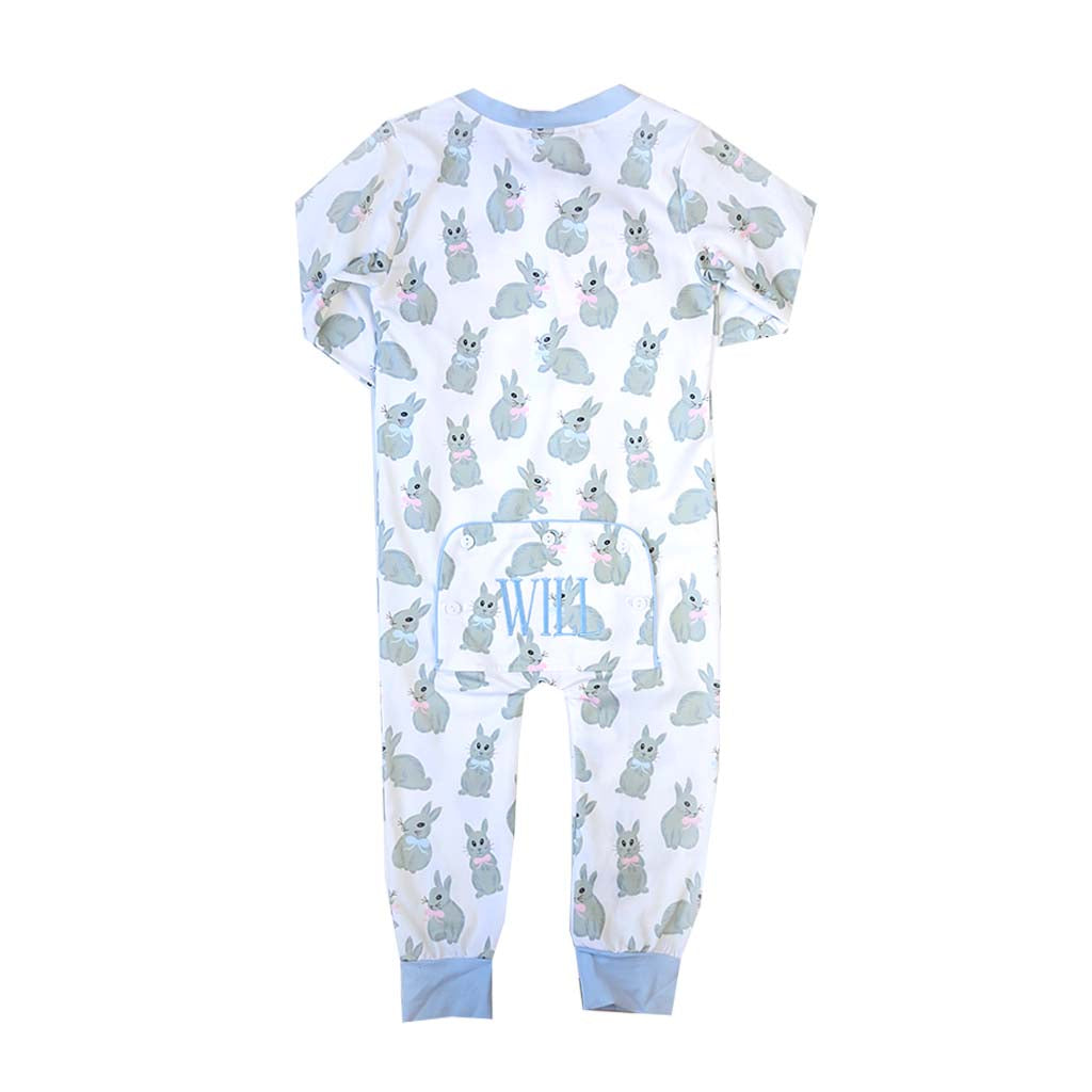 Boys Easter Bunny Knit Zippy Romper