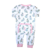 Girls Easter Bunny Knit Zippy Romper