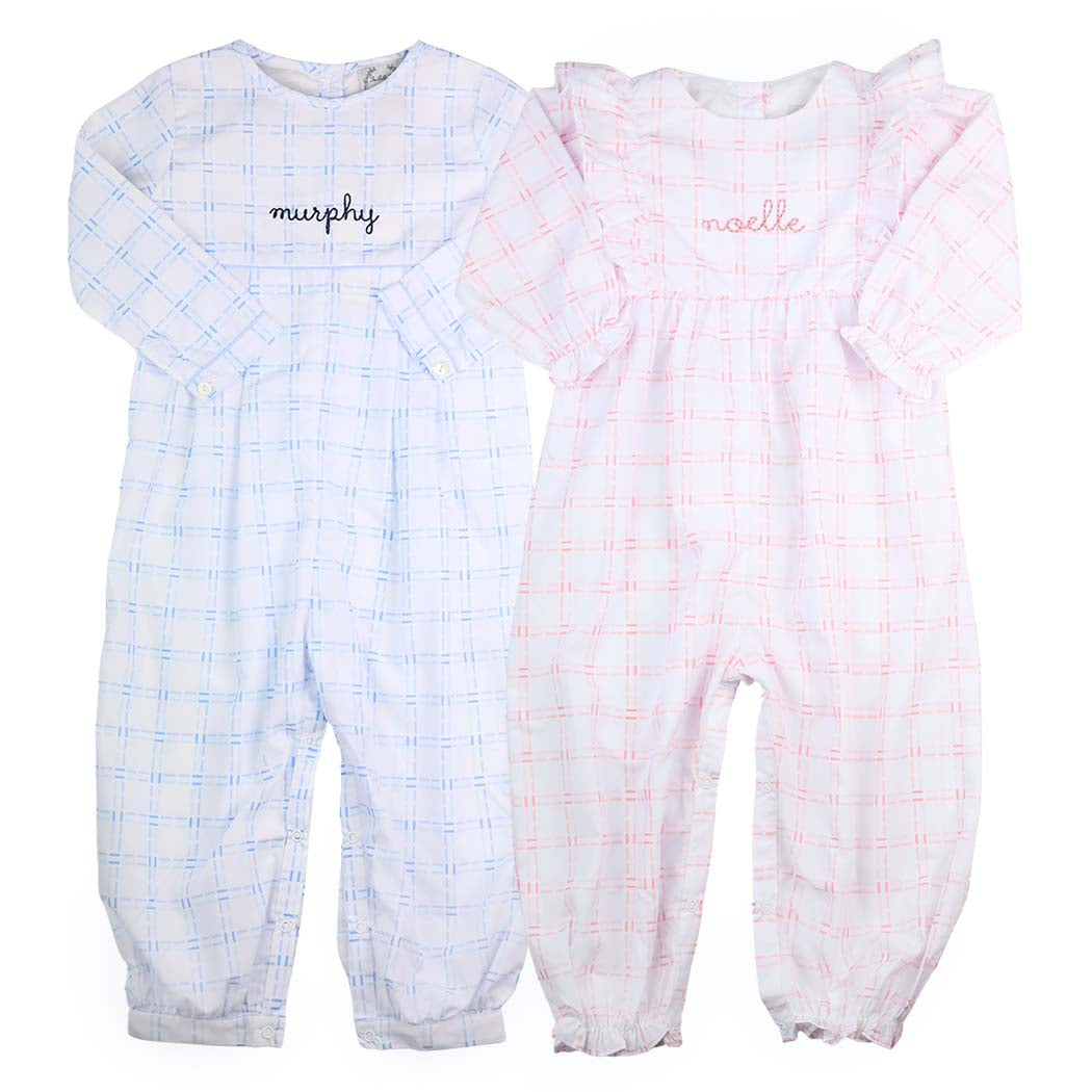 Lucy Pink Checkered Romper