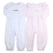 Lucy Pink Checkered Romper