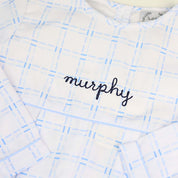 Liam Blue Checkered Romper
