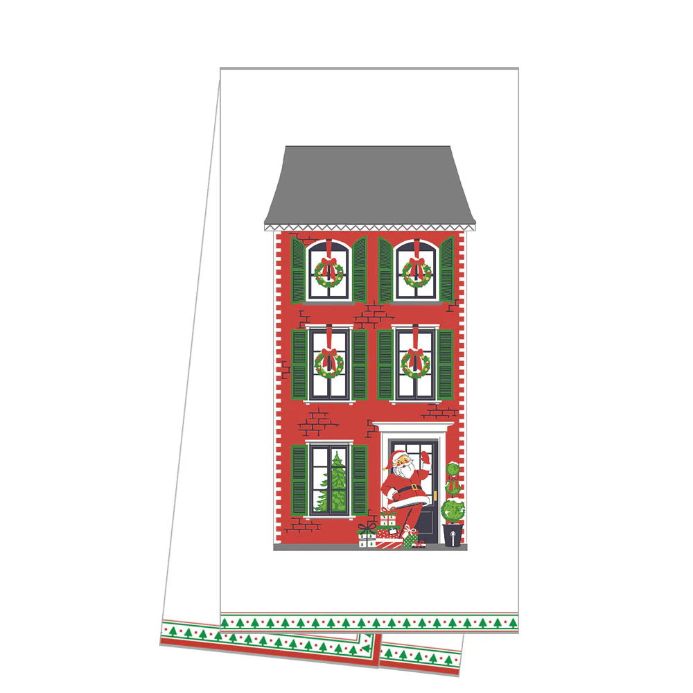 Cotton Tea Towel | Santa House