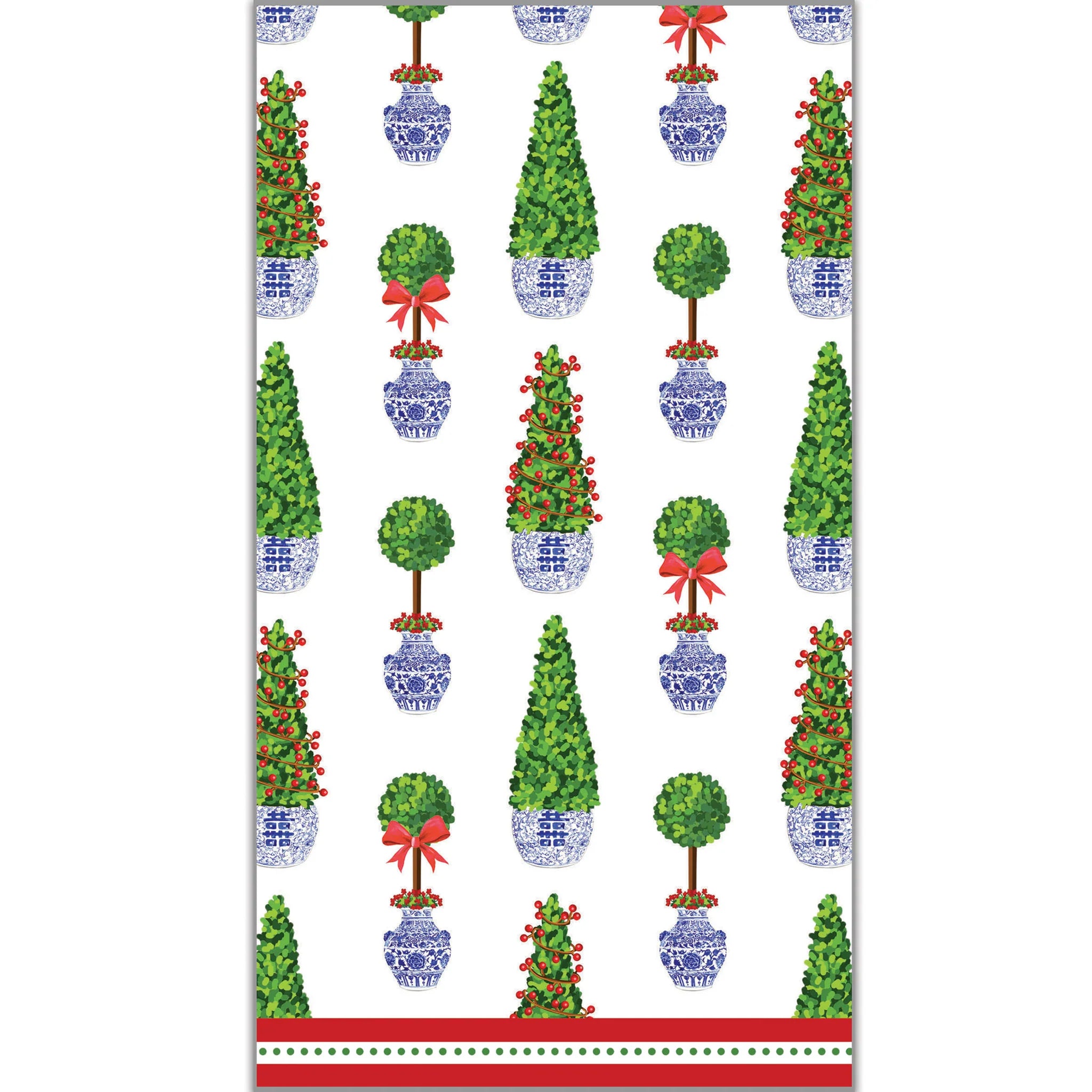 Paper Guest Towels | Christmas Topiaries