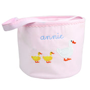 Pink Personalized Duckling Easter Bucket