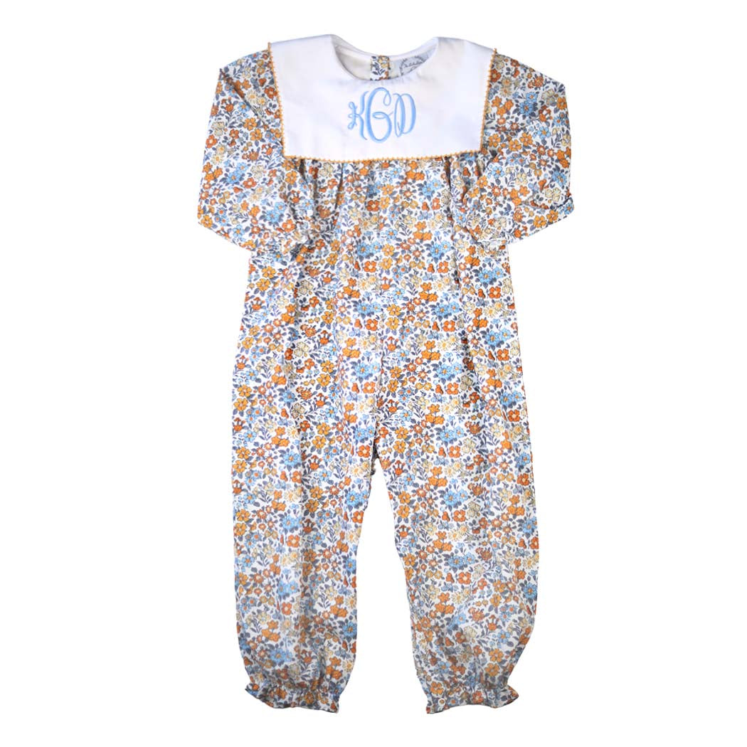 Annabelle Orange Floral Romper