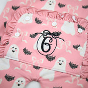 Pink Ghost Halloween Zip Romper
