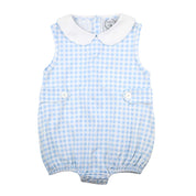Boys Blue Gingham Bubble