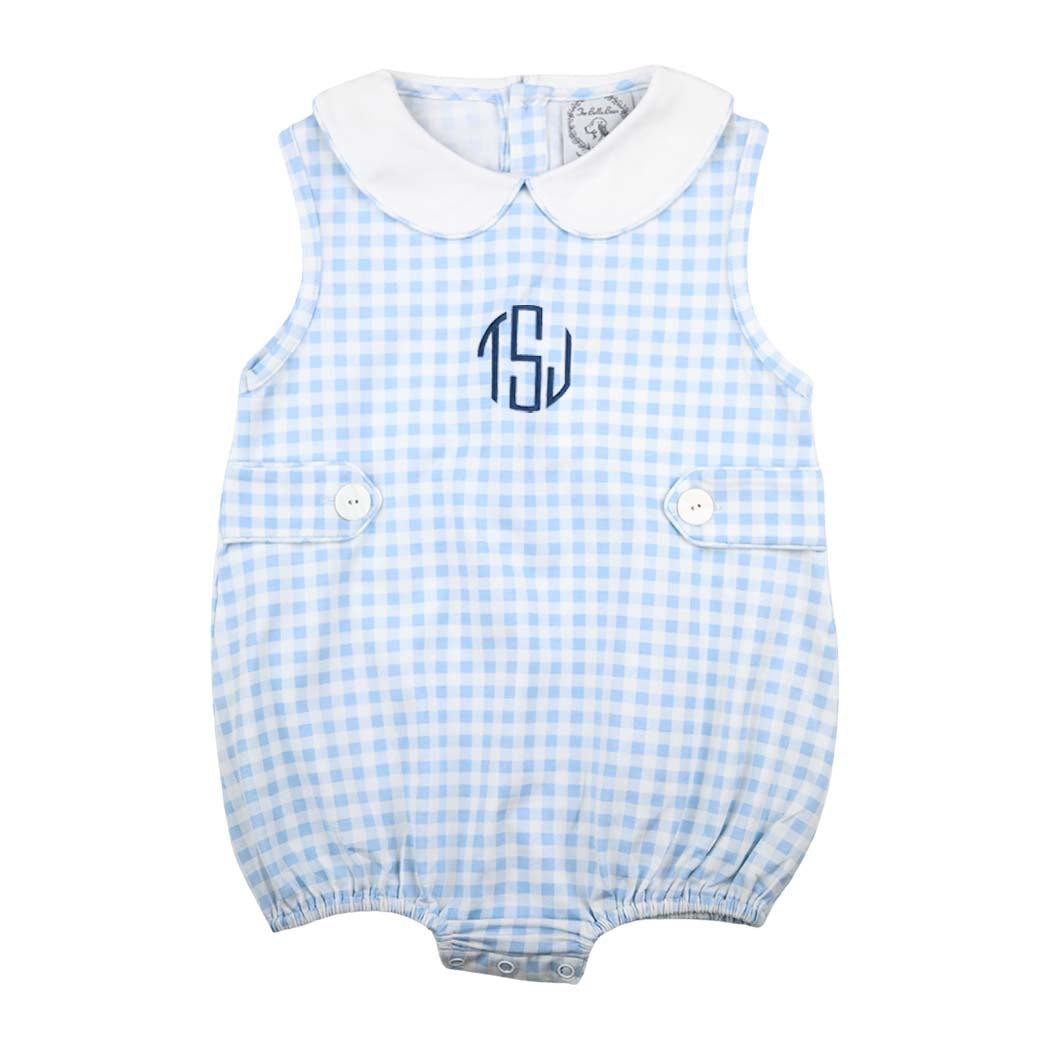 Boys Blue Gingham Bubble