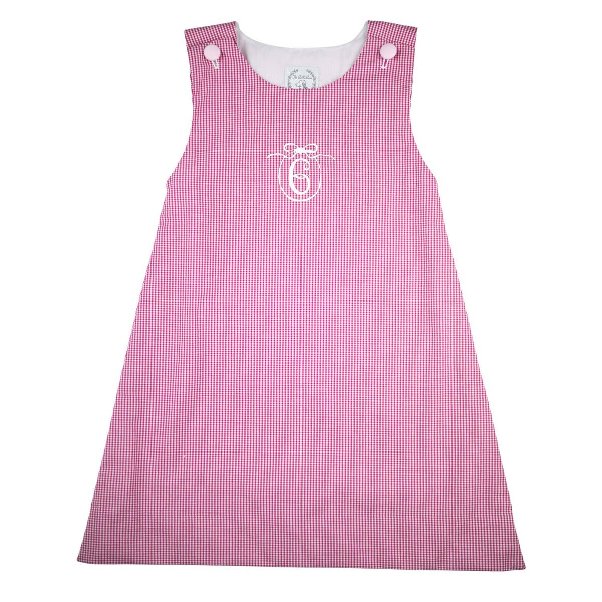 Hot Pink Gingham Jumper Dress