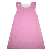 Hot Pink Gingham Jumper Dress