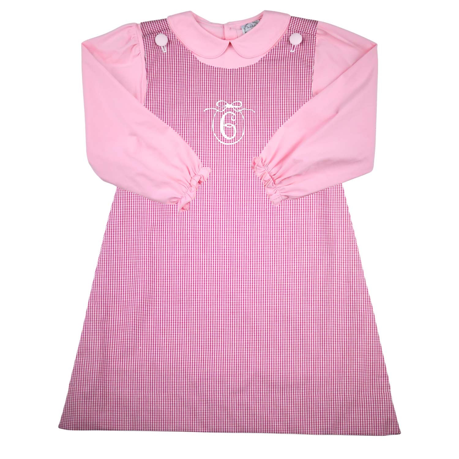 Hot Pink Gingham Jumper Dress