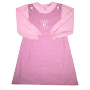 Hot Pink Gingham Jumper Dress