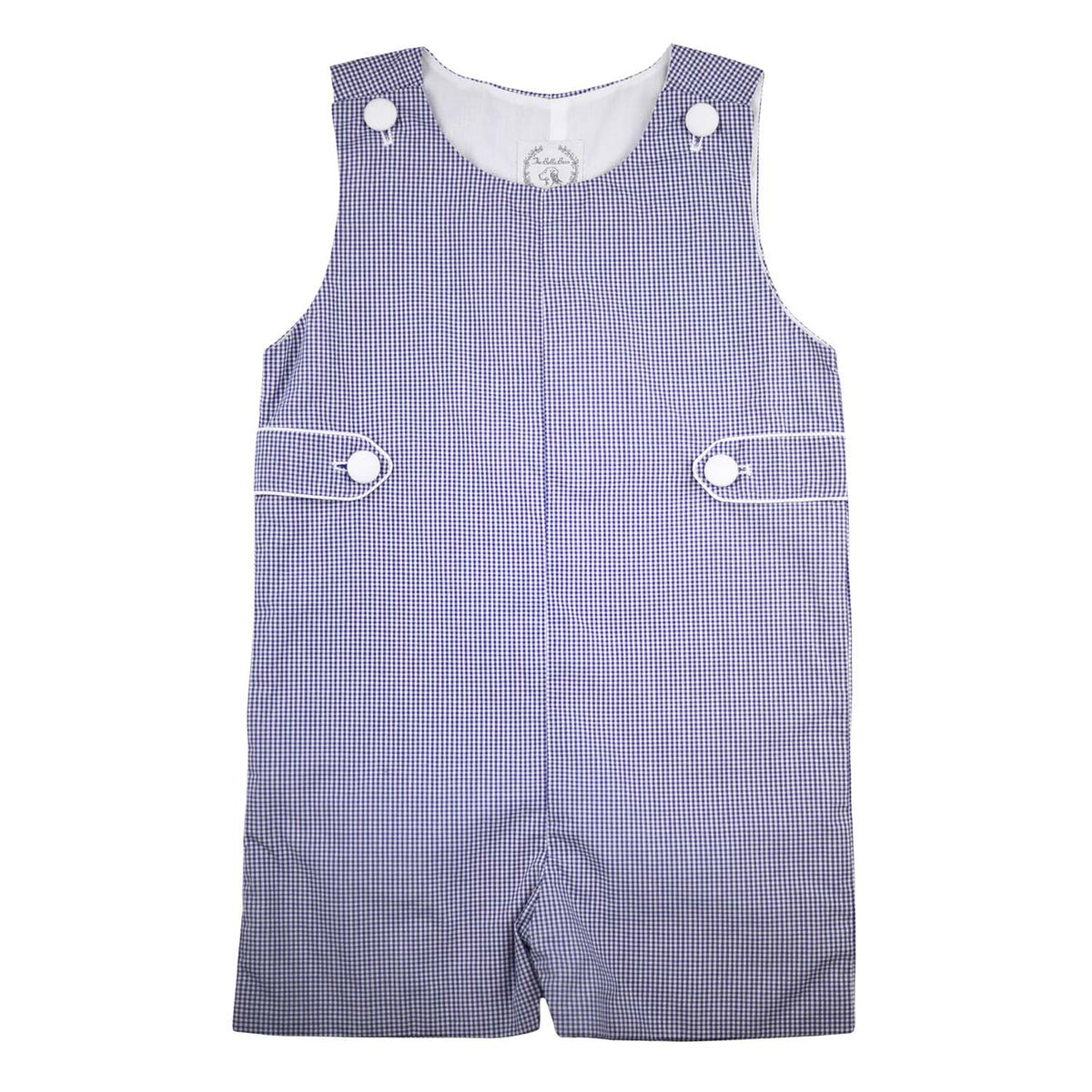 Navy Gingham Shortall