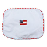 Blue Gingham with Red RicRac Catch-all Zipper Pouch
