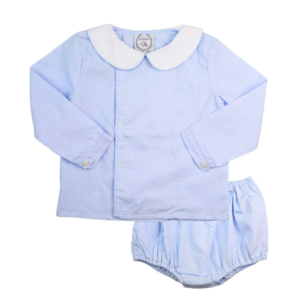 Graham Gingham Long Sleeve Bloomer Set