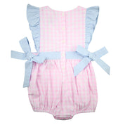 Pink Gingham Side Tie Bubble