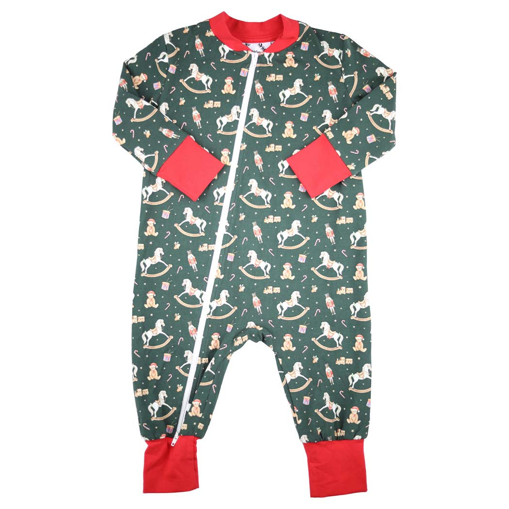 Christmas Rocking Horse Zippy Romper