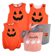 Orange Jack-O-Lantern Shortall
