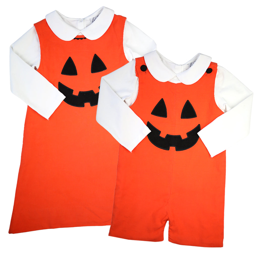 Orange Jack-O-Lantern Shortall