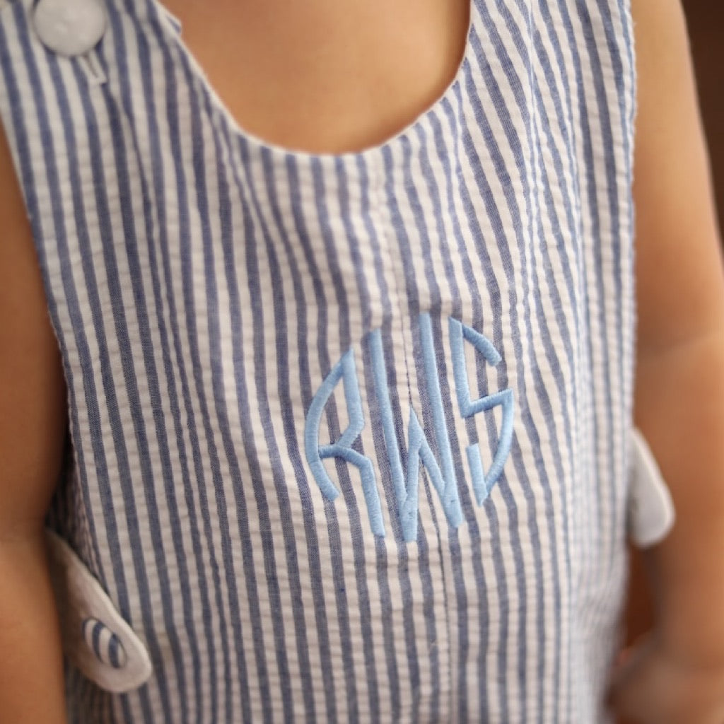 Connor Seersucker Shortall in Navy