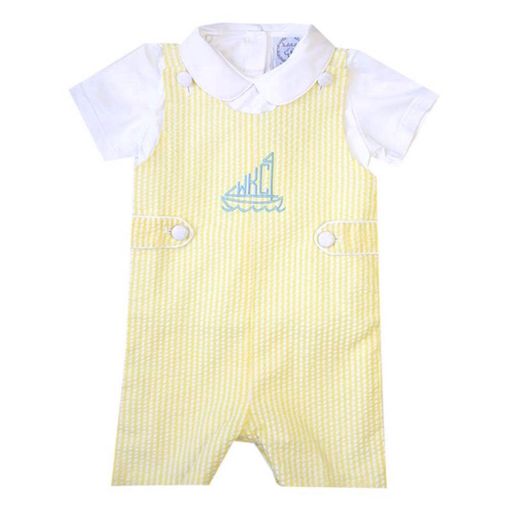 Connor Seersucker Shortall in Yellow
