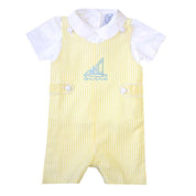 Connor Seersucker Shortall in Yellow