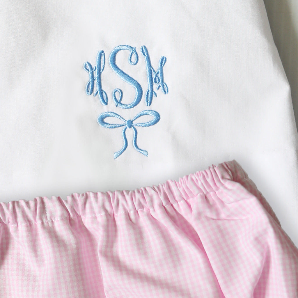 Sawyer Gingham Swing Set in Pink
