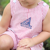 Connor Seersucker Shortall in Red