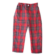 Red Tartan Boys Pant Christmas Holiday Gift 