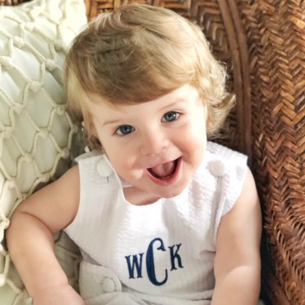 Connor Seersucker Shortall in White