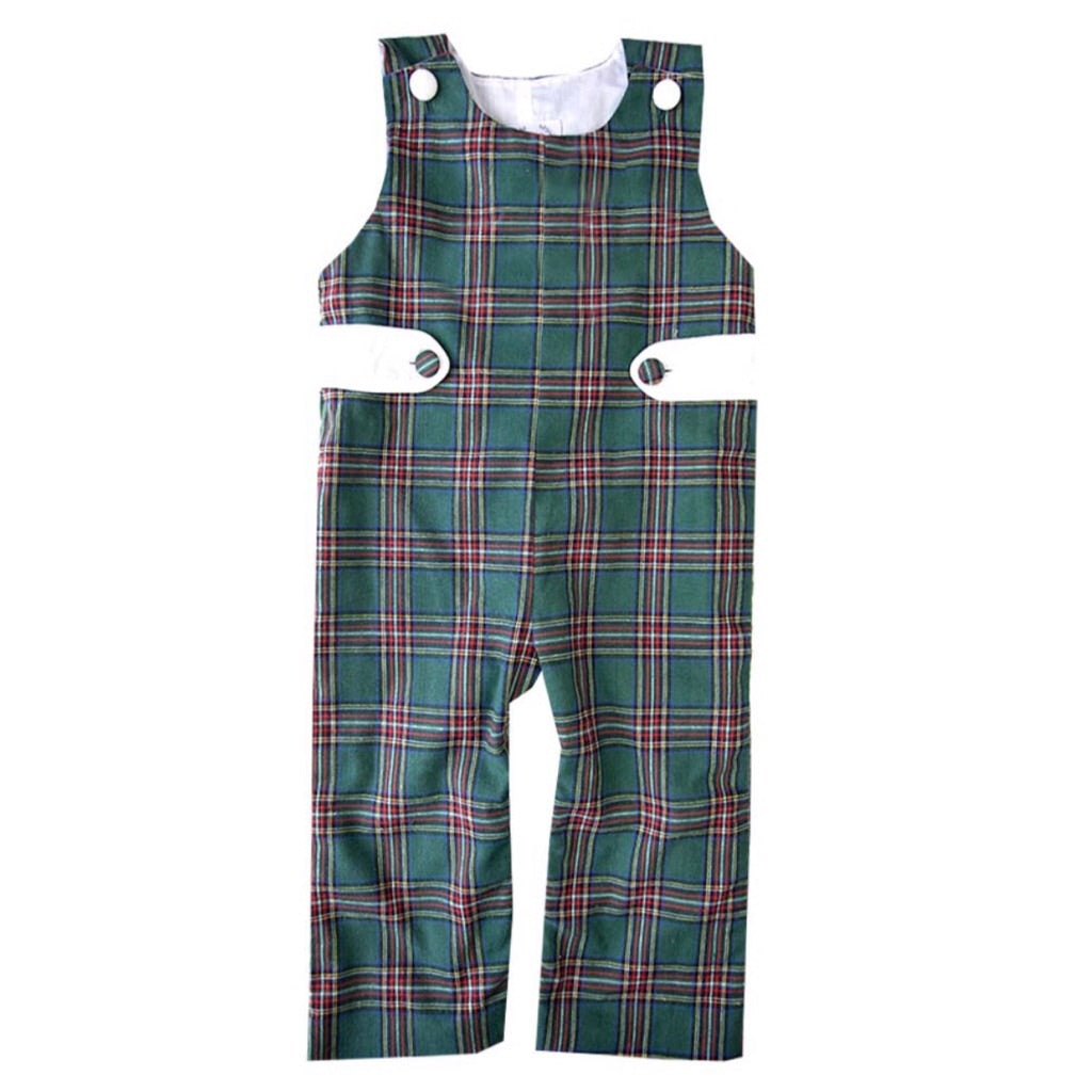 Boys Green Tartan Holiday Outfit Christmas Gift 