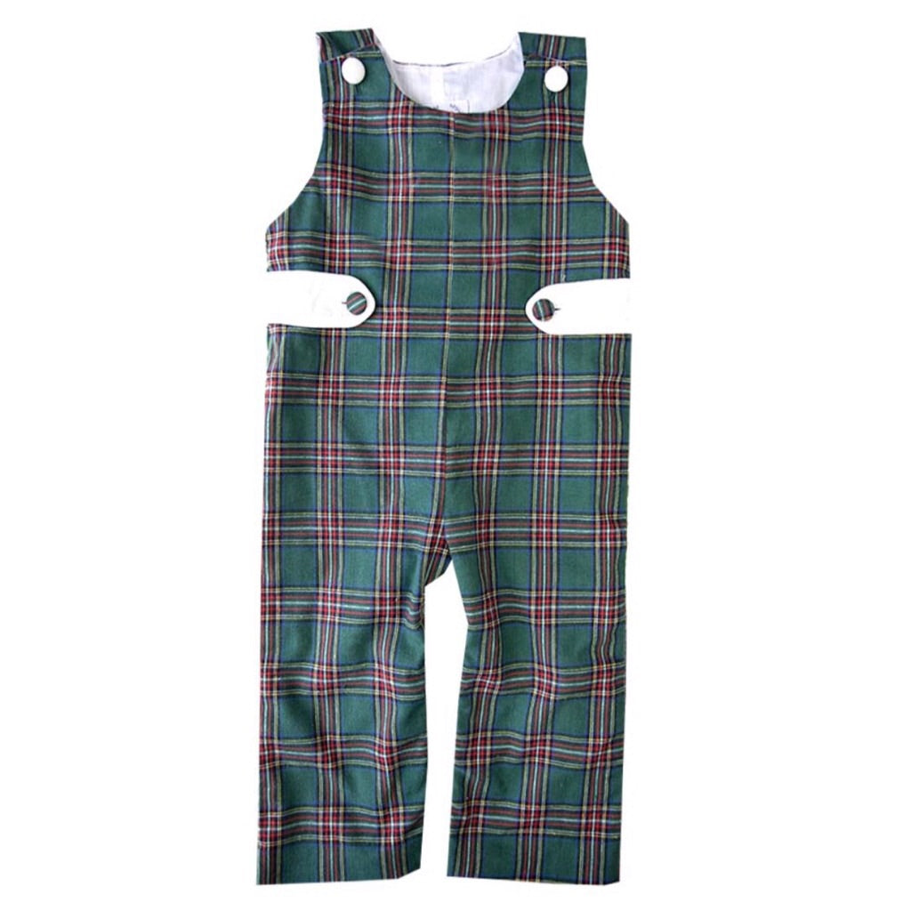 Boys Green Tartan Holiday Outfit Christmas Gift 